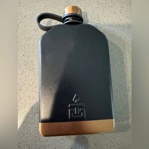 Black and Gold Flask TemperCraft Stainless Steel
